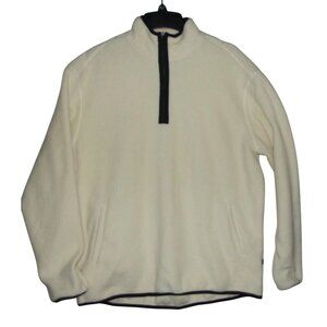 Pennant Sportswear Sherpa Shirt Mens Large Natural Pullover 1/4 Zip sweatshirt